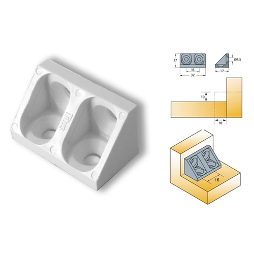 SAROKMEREVÍTŐ SAROKMEREVITŐ FEHÉR 10x10x30mm FEHÉR