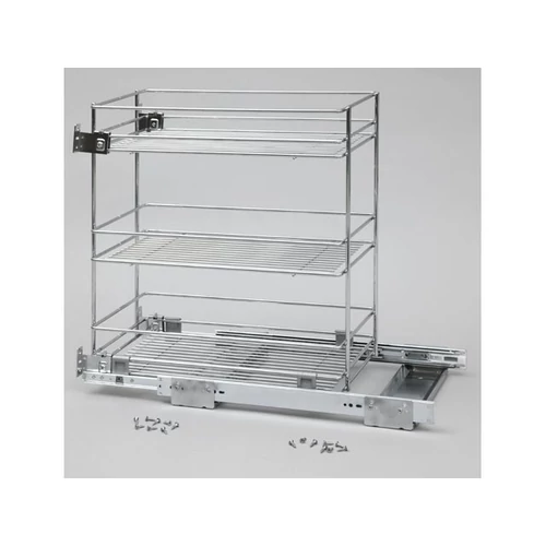 EGTGS30B3C 3RÉSZES KIHÚZHATÓ POLC BELSŐ FÉMRÁCS . KRÓM-SZÜRKE