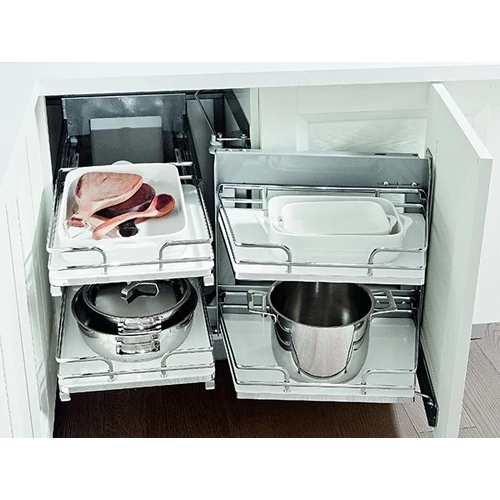 SMACE45DX JOBBOS SAROKSZEKRÉNYBE SZERELHETŐ BELSŐ FÉMRÁCS 845x568x489mm KRÓM-FEHÉR