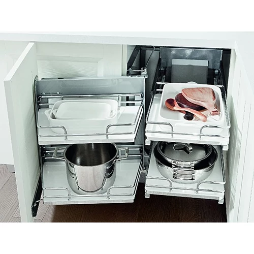 SMACE45SX BALOS SAROKSZEKRÉNYBE SZERELHETŐ BELSŐ FÉMRÁCS 845x568x489mm KRÓM-FEHÉR