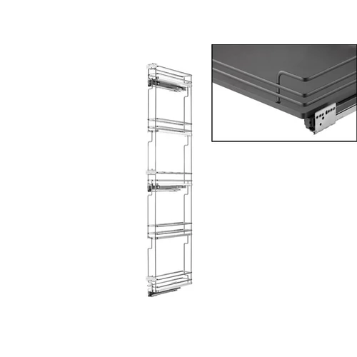 BELSŐ FÉMRÁCS ELQGM155SX BALOS OLDALLAPRA SZERELHETŐ 107×1700×468mm ANTRACIT
