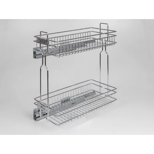 HFR300 OLDALLAPRA SZERELHETŐ BELSŐ FÉMRÁCS  CSILLAPÍTOTT CSUKÓDÁSSAL 220X545X468MM KRÓM
