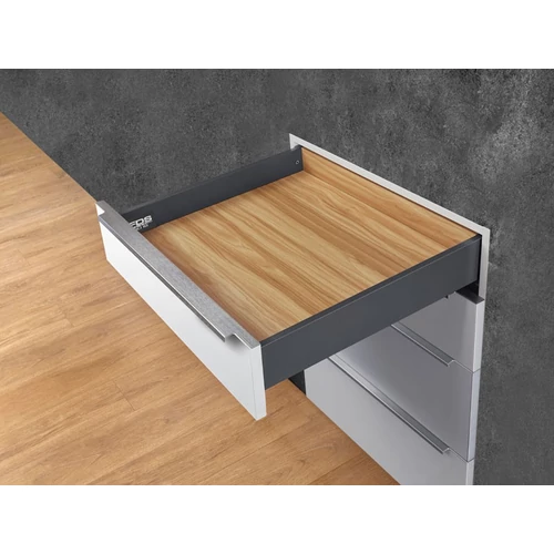 Fém fiókoldal duplafalú antracit, FDS-PRO 18 HD többféle magassággal és hosszban