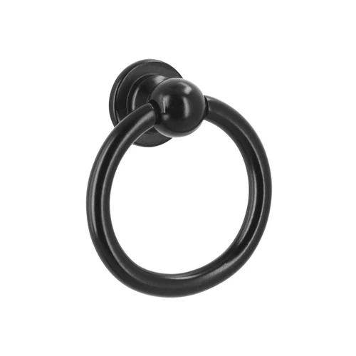 Rusztikus konyhabútor fogantyú matt fekete kopogtató karika