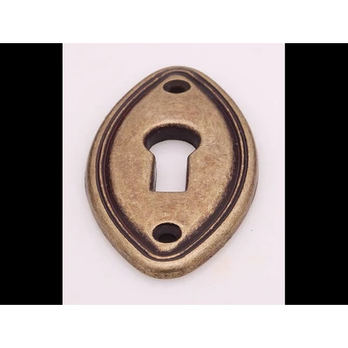 Rusztikus konyhabútor fogantyú kulcs címke antikolt bronz 