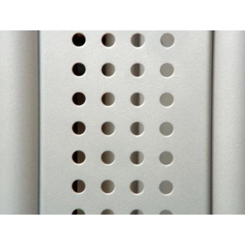 IRODAI ASZTALLÁB BETÉT CANBERRA-PECHINO 615mm RAL9006 KÖR LYUKAS ALUMÍNIUM