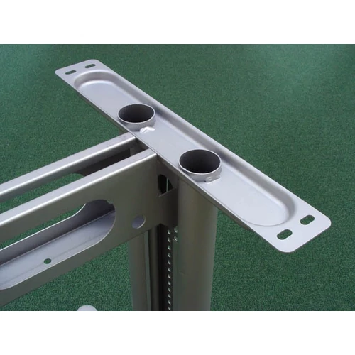 Irodai asztalláb, átkötőelem kábelcsatornás RAL9006 ALUMÍNIUM színben, többféle méretben