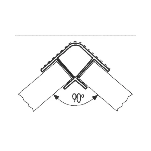 LÁBAZATELEM SAROK 90 FOKOS  H: 100 mm FEHÉR