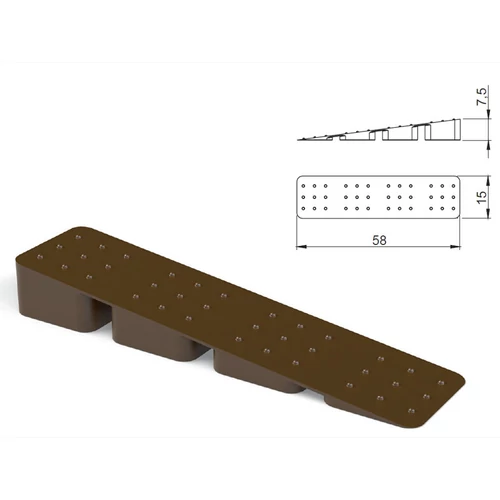 MŰANYAG ÉK 156.0000.02 58x15x7,5 BARNA