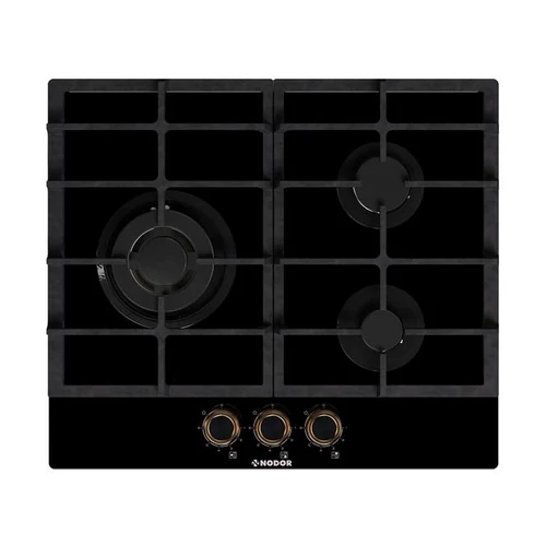 NODOR NorCook GH-8630 GBK fekete üveg gázfőzőlap 86 cm