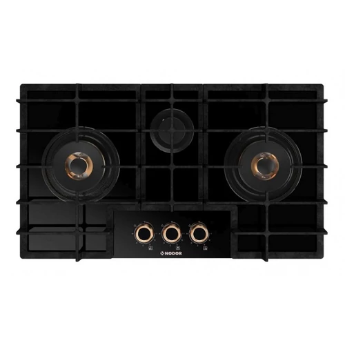 NODOR NorCook GH-7830 GBK fekete üveg gázfőzőlap 78 cm