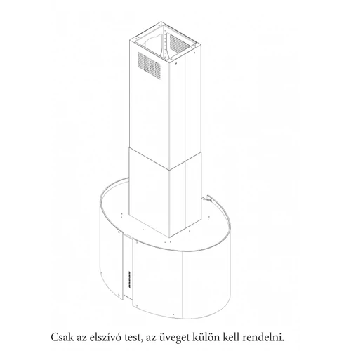 MIRABILIA ROUND 65 SZIGET elszívótest inox páraelszívó